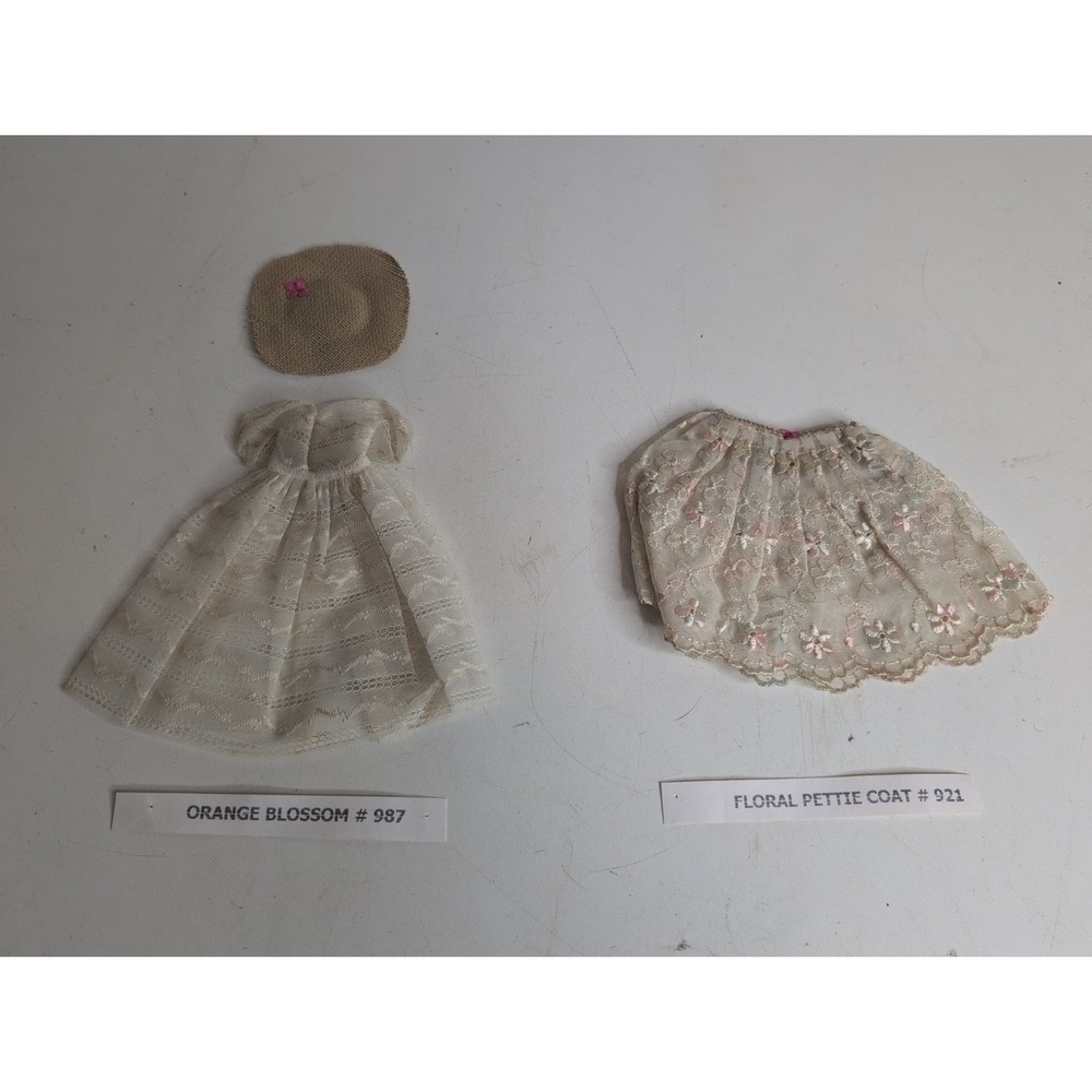 Lot of 60s Barbie Clothes 987 Orange Blossom 921 Floral Petite Coat Skirt Only